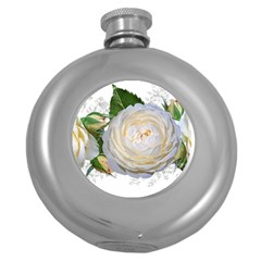 Flowers Roses White Fragrant Round Hip Flask (5 Oz) by Pakrebo