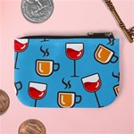 Cups And Mugs Blue Mini Coin Purse Back