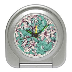 Vintage Floral Pattern Travel Alarm Clock by Sobalvarro