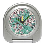 Vintage Floral Pattern Travel Alarm Clock Front