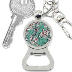 Vintage Floral Pattern Bottle Opener Key Chain by Sobalvarro