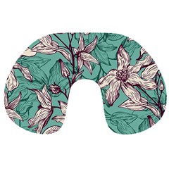 Vintage Floral Pattern Travel Neck Pillow by Sobalvarro