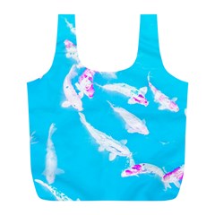 Koi Carp Scape Full Print Recycle Bag (l) by essentialimage