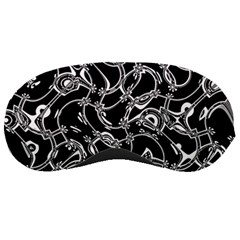 Unfinishedbusiness Black On White Sleeping Mask by designsbyamerianna