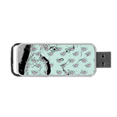 Wide Eyed Girl Portable Usb Flash (two Sides) by snowwhitegirl