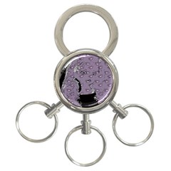 Wide Eyed Girl Grey Lilac 3-ring Key Chain by snowwhitegirl