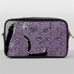 Wide Eyed Girl Grey Lilac Toiletries Bag (one Side) by snowwhitegirl