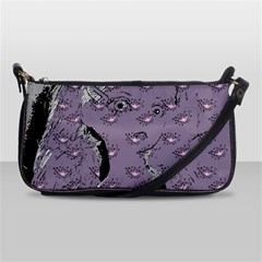 Wide Eyed Girl Grey Lilac Shoulder Clutch Bag by snowwhitegirl