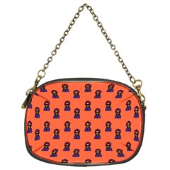 Nerdy 60s  Girl Pattern Orange Chain Purse (one Side) by snowwhitegirl