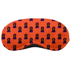 Nerdy 60s  Girl Pattern Orange Sleeping Mask by snowwhitegirl