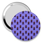 Nerdy 60s  Girl Pattern Purple 3  Handbag Mirrors Front