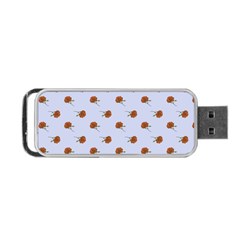 Peach Rose Blue Portable Usb Flash (one Side) by snowwhitegirl