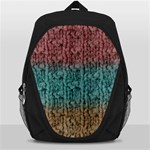 Knitted Wool Ombre 1 Backpack Bag Front