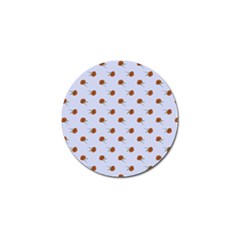 Peach Rose Blue Golf Ball Marker (10 Pack) by snowwhitegirl