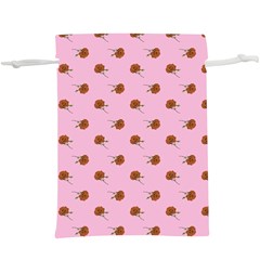 Peach Rose Pink  Lightweight Drawstring Pouch (xl) by snowwhitegirl