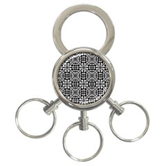 Fabric Geometric Shape 3-ring Key Chain by HermanTelo