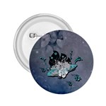 Sport, surfboard with flowers and fish 2.25  Buttons Front