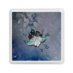 Sport, Surfboard With Flowers And Fish Memory Card Reader (square) by FantasyWorld7