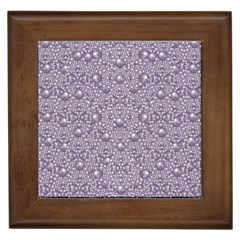 Baroque Pearls And Fauna Ornate Mandala Framed Tile by pepitasart