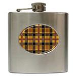 Plaid 5 Hip Flask (6 oz) Front