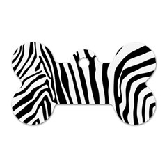 Vector Zebra Stripes Seamless Pattern Dog Tag Bone (one Side) by Vaneshart