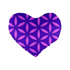 Pattern Texture Backgrounds Purple Standard 16  Premium Flano Heart Shape Cushions by HermanTelo