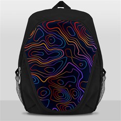 Topographic Colorful Contour Illustration Background Backpack Bag by Vaneshart