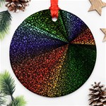 Abstract Colorful Pieces Mosaics Ornament (Round) Front