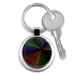 Abstract Colorful Pieces Mosaics Key Chain (round) by Vaneshart