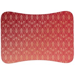 Red Gold Art Decor Velour Seat Head Rest Cushion by HermanTelo