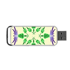 Thistle Flower Purple Thorny Flora Portable Usb Flash (two Sides) by Bajindul