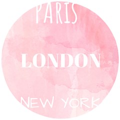 Paris, London, New York Wooden Puzzle Round by Lullaby