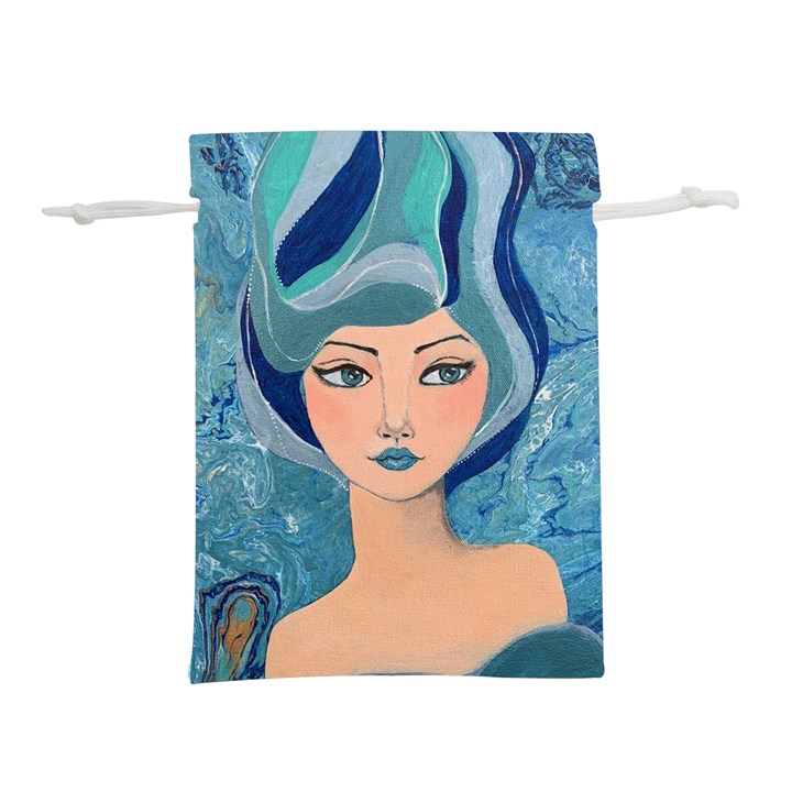 Blue Girl Lightweight Drawstring Pouch (M)