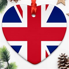 Uk Flag Union Jack Heart Ornament (two Sides) by FlagGallery