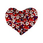 Nicholas Santa Christmas Pattern Standard 16  Premium Heart Shape Cushions Back