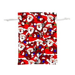 Nicholas Santa Christmas Pattern Lightweight Drawstring Pouch (s) by Simbadda