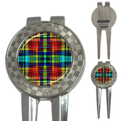 Plaid 6 3-in-1 Golf Divots by ArtworkByPatrick