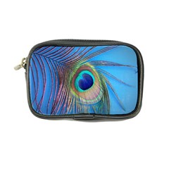 Nature Bird Wing Texture Animal Male Wildlife Decoration Pattern Line Green Color Blue Colorful Coin Purse by Vaneshart