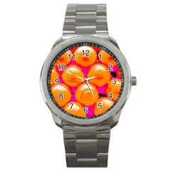 Pop Art Tennis Balls Sport Metal Watch by essentialimage