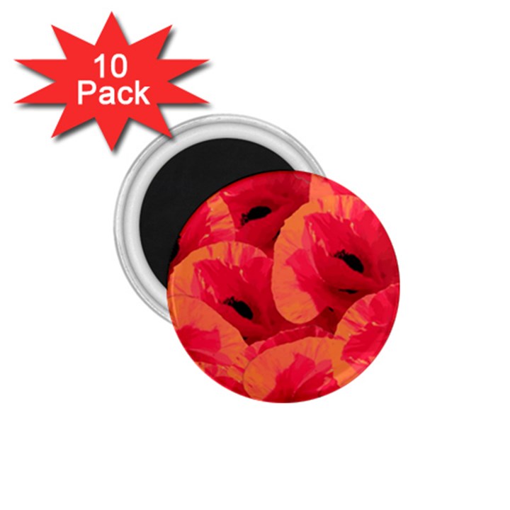 Poppies  1.75  Magnets (10 pack) 