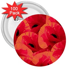 Poppies  3  Buttons (100 Pack)  by HelgaScand