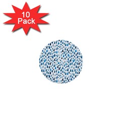 Rain Drops 1  Mini Buttons (10 Pack)  by HelgaScand