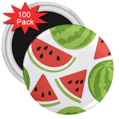 Watermelon Juice Auglis Clip Art Watermelon 3  Magnets (100 Pack) by Vaneshart