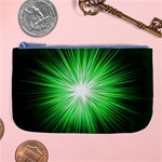 Green Blast Background Large Coin Purse Front