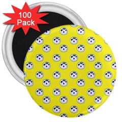 English Breakfast Yellow Pattern 3  Magnets (100 Pack) by snowwhitegirl