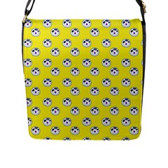 English Breakfast Yellow Pattern Flap Closure Messenger Bag (l) by snowwhitegirl