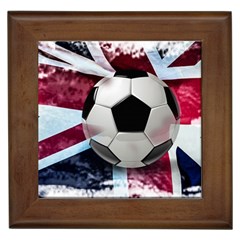 Soccer Ball With Great Britain Flag Framed Tile by Vaneshart