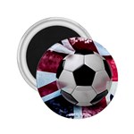 Soccer Ball With Great Britain Flag 2.25  Magnets Front