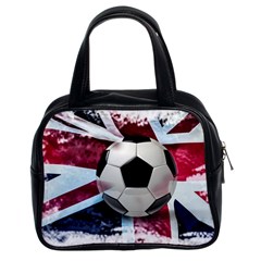 Soccer Ball With Great Britain Flag Classic Handbag (two Sides) by Vaneshart