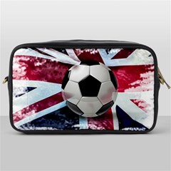 Soccer Ball With Great Britain Flag Toiletries Bag (one Side) by Vaneshart